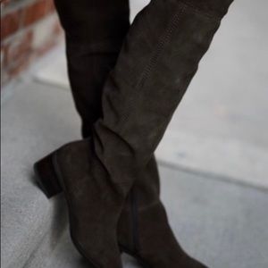 Lucia Suede Chestnut Coach Boots